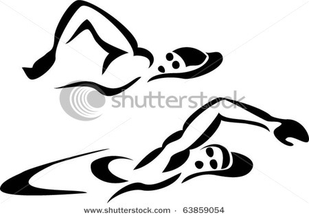 Swimmer Clipart Black And White