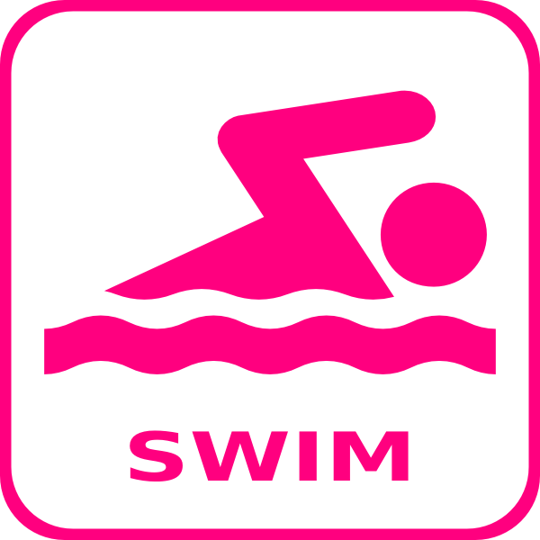 600x600 Pink Swim Icon Clip Art