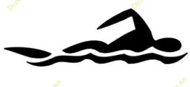 272x125 Swimming Swimmer Silhouette Clipart Kid 2