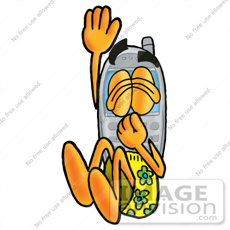 450x450 Clip Art Graphic Of A Gray Waterproof Cell Phone Cartoon Character