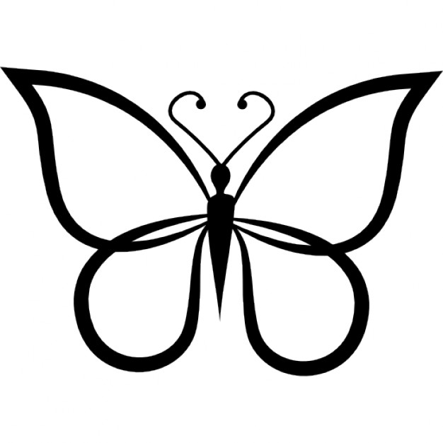 626x626 Butterfly Shape Outline Top View Icons Free Download Take