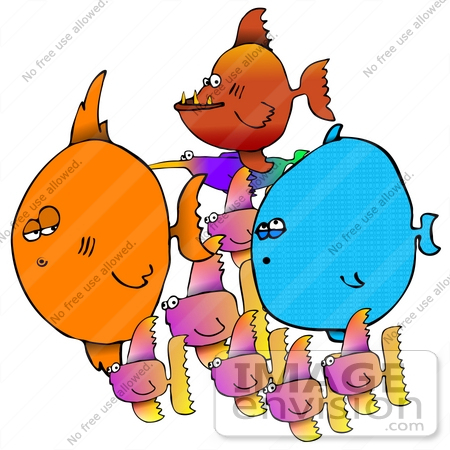 450x450 School Of Fish Swimming Clipart