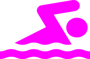 300x195 Swimming Pink Swimmer Clip Art