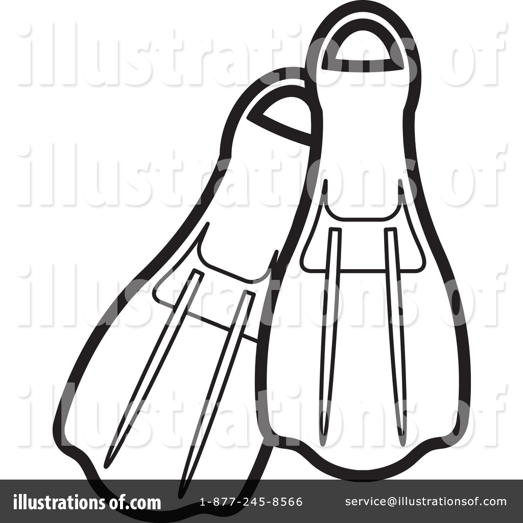 1024x1024 Swim Fins Clipart