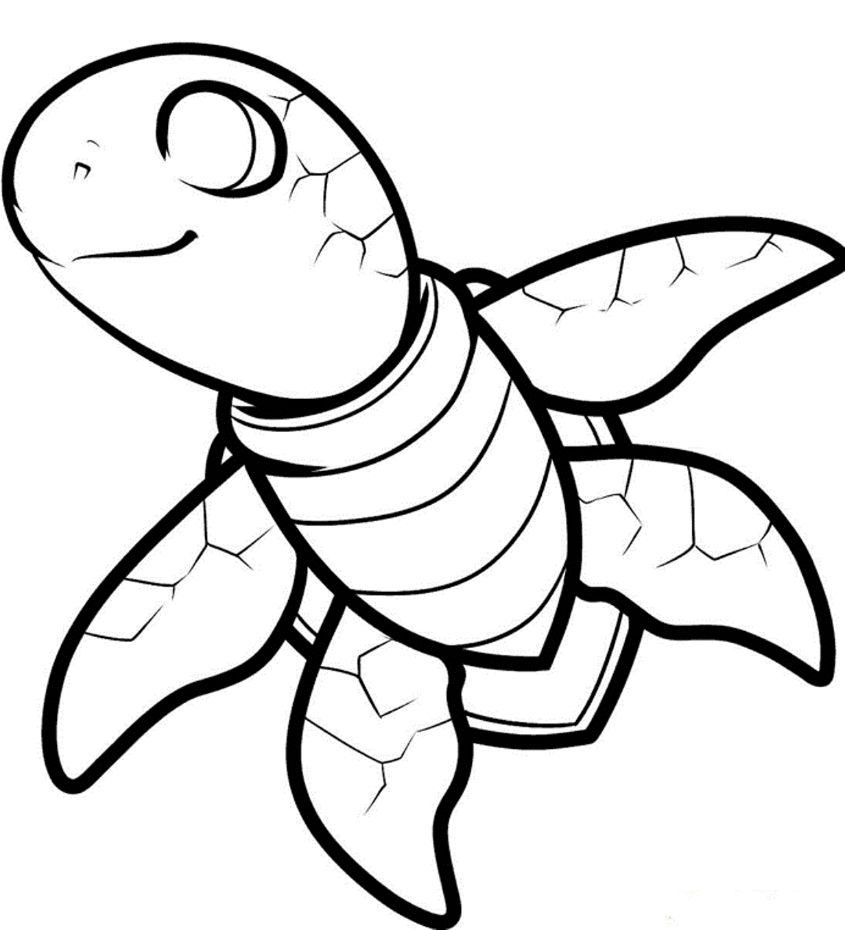 1232x1356 Swimming Sea Turtle Coloring Page Animal Coloring Pages