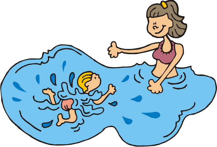 750x509 Swimming Teacher Clipart