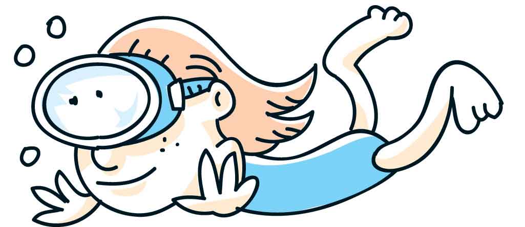 1025x444 Swimming Clipart Cartoon