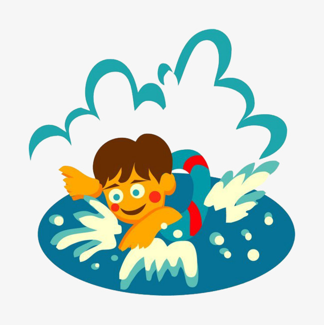 650x651 Cartoon Man Swimming, Cartoon Man, Movement, Swim Png Image