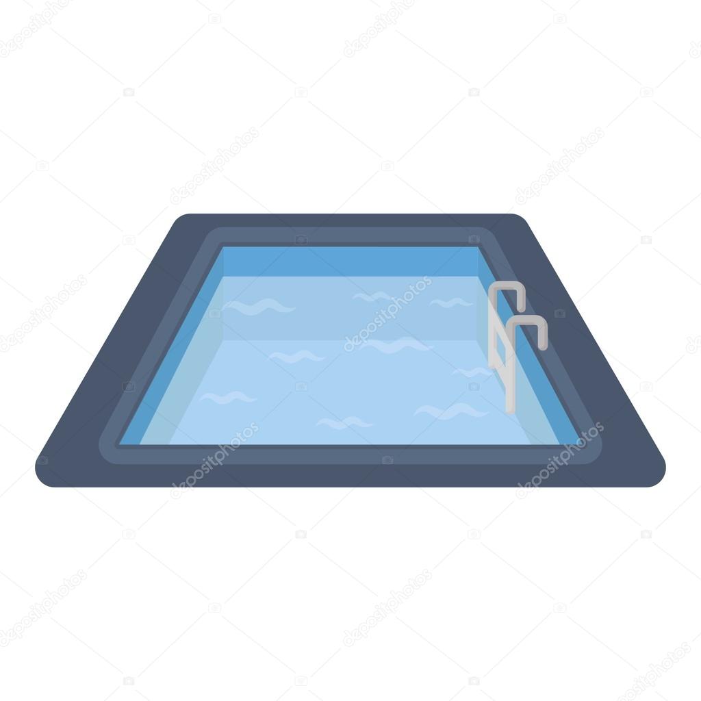 1024x1024 Swimming Pool Icon In Cartoon Style Isolated On White Background