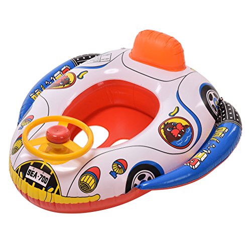 500x500 Cartoon Baby Swimming Seat Ring Kids Inflatable Car Pool Float