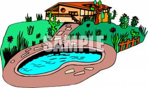 300x180 House With Swimming Pool Clip Art Cliparts