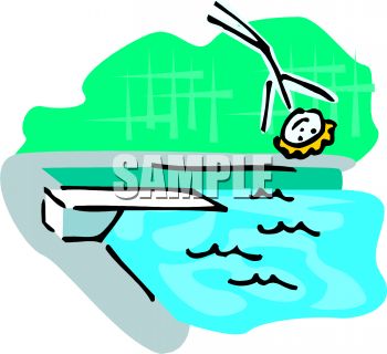 350x320 Pool Clipart Diving Board