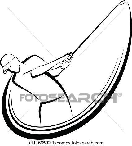 426x470 Clipart Of Golf Swing K11166592