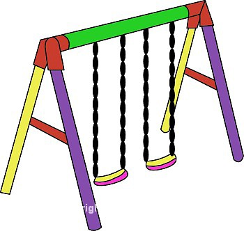 350x332 Swing Set Play Clipart