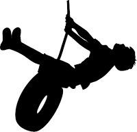 200x193 Watercolor Girl On Swing Silhouette Cameo Silhouette Clip Art