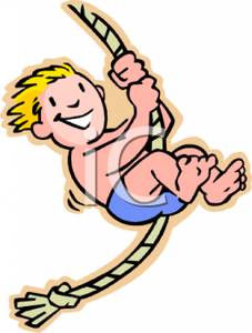 227x300 Young Boy Swinging On A Rope