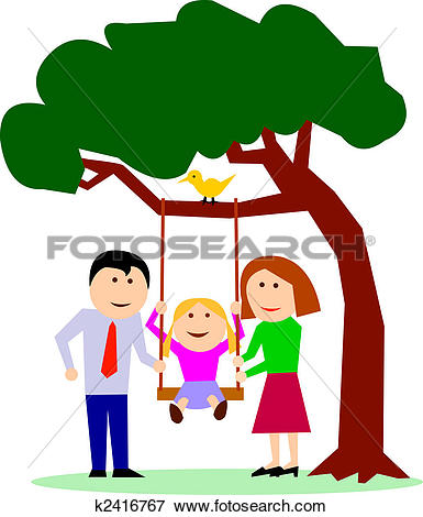 385x470 Child Swinging Clipart