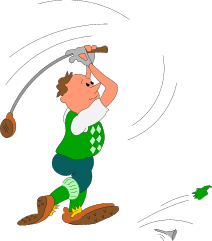 212x241 Golfer Swinging Clipart
