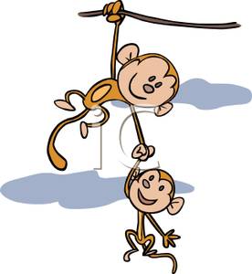 276x300 Image Two Monkeys Swinging From A Tree Branch
