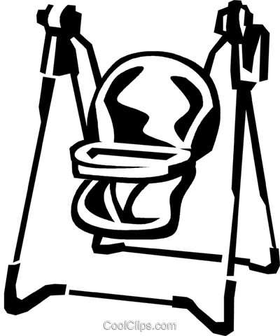 400x480 Baby Swing Royalty Free Vector Clip Art Illustration Vc038182