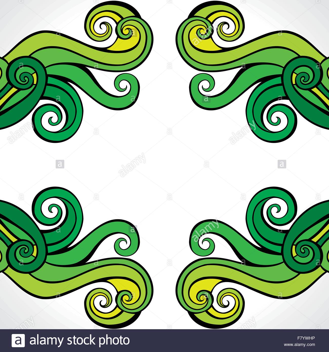1300x1390 Green Yellow Abstract Swirl Background Pattern Stock Vector Art