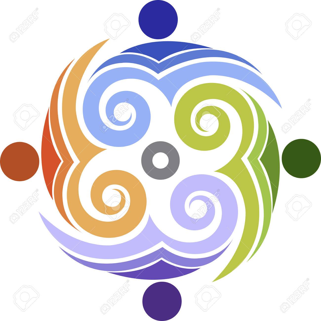 1300x1300 Illustration Art Of A Swirl Peoples Logo With Isolated Background