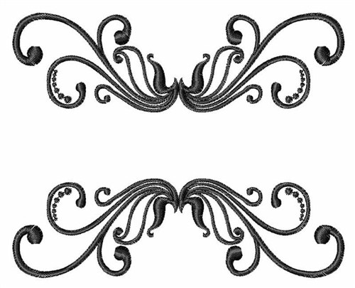 500x405 Embellishments Embroidery Design Swirl Border From Windmill Designs