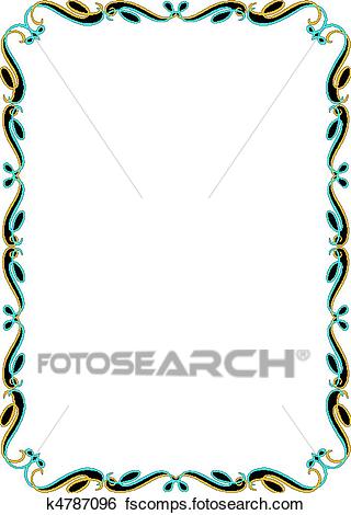 320x470 Stock Illustration Of Lime Swirl Border K4787096
