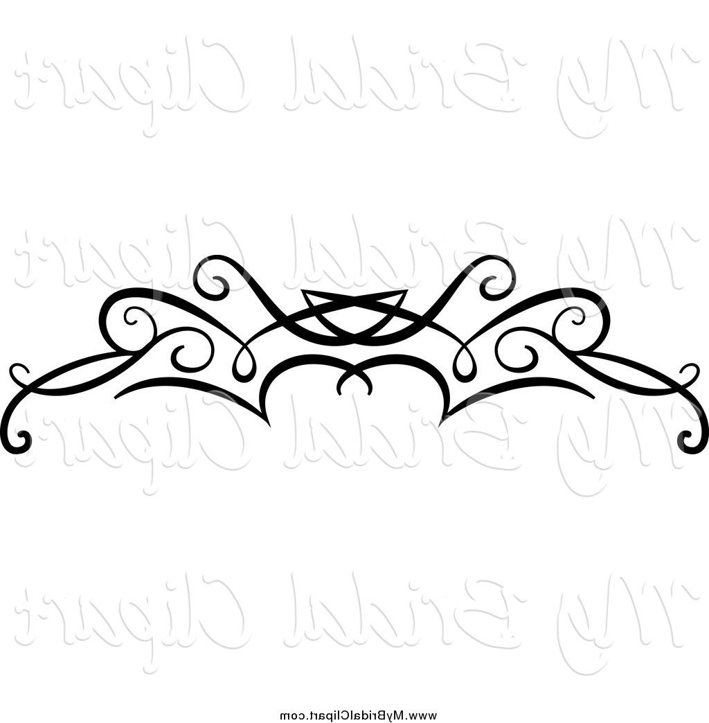 1024x1044 Top 10 Bridal Clipart Of Black Swirl Border Flourish By Vector