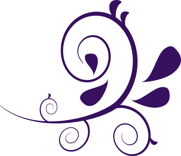 600x519 Curl Clipart Purple Swirl
