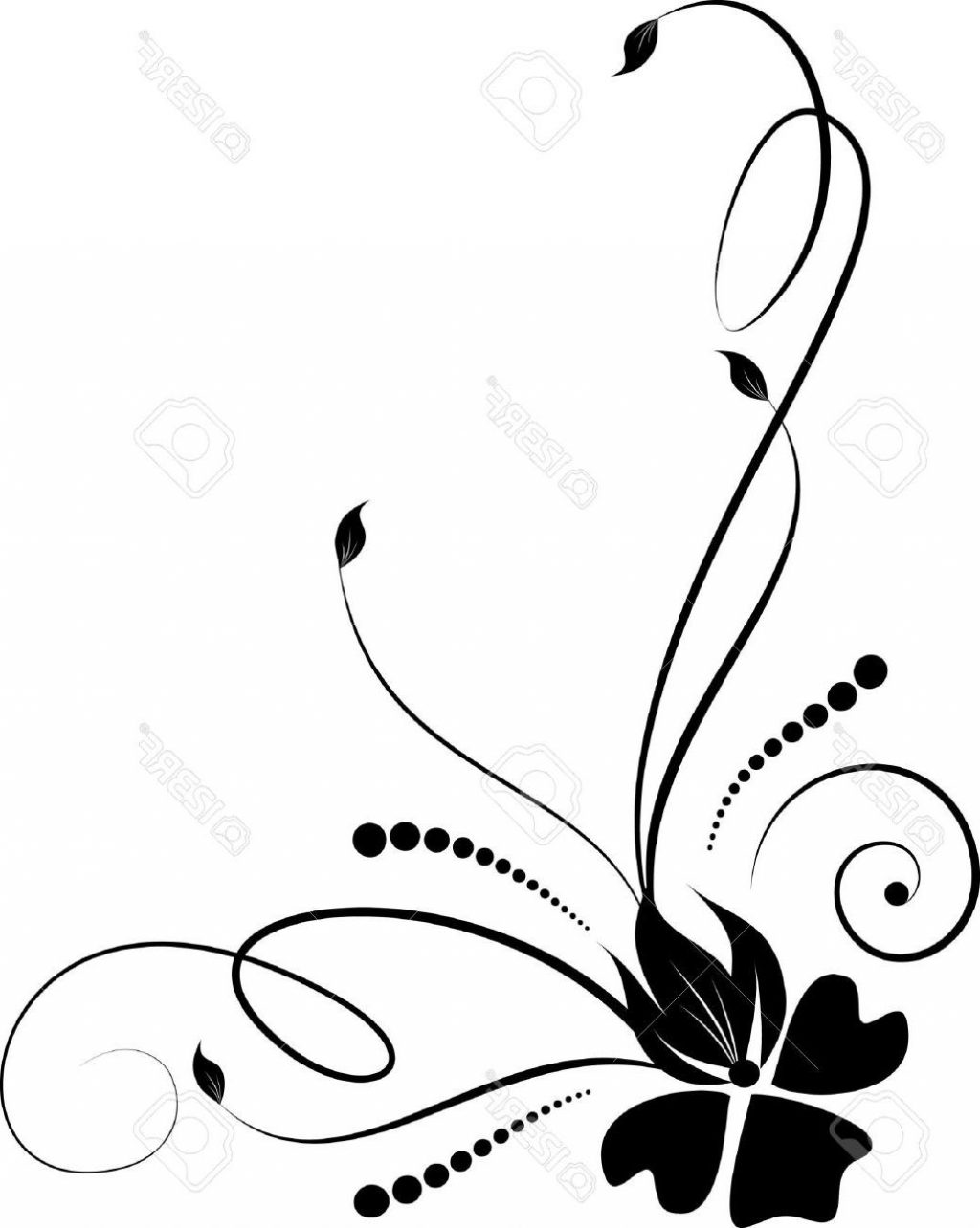 1024x1284 Unique Swirl Clipart Floral Cdr