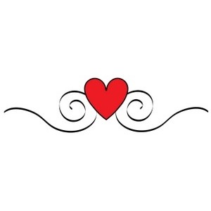 300x300 Heart Swirl Line Clipart