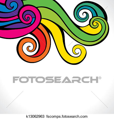 450x470 Clipart Of Colorful Swirl Design Background K13062963