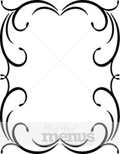 236x303 Swirl Border Clip Art