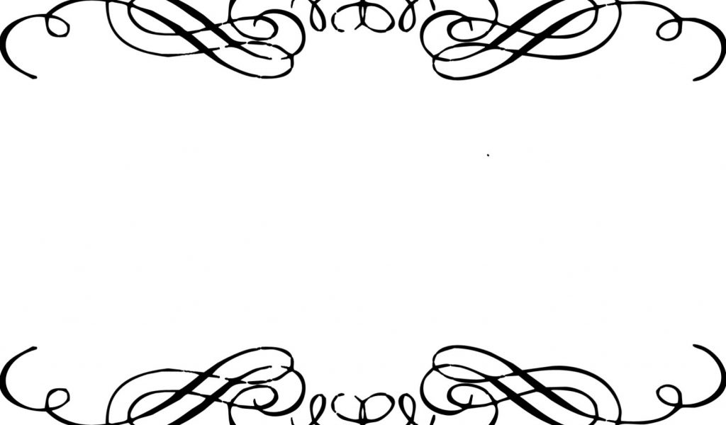 1024x600 Swirl Border Clip Art