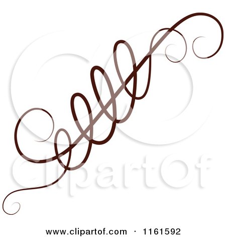 450x470 Clipart Of Decorative Swirl Design Elements And One With A Red
