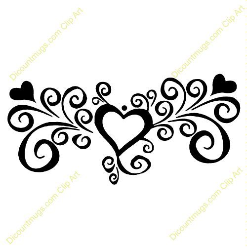 500x500 Swirl Heart Clipart