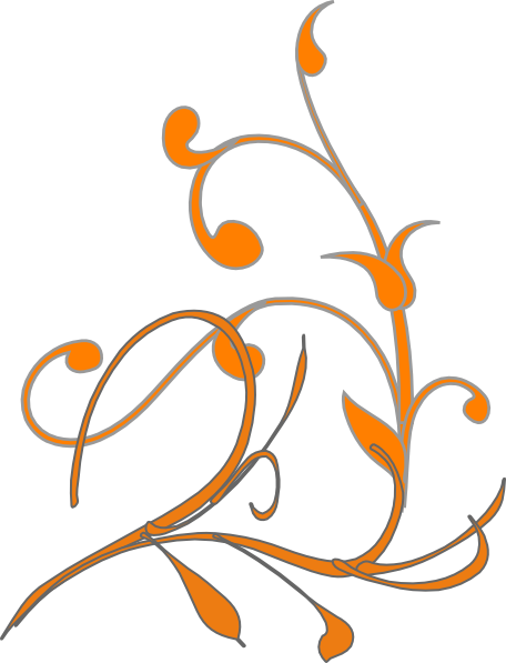456x597 Orange Swirl Clipart