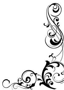 209x290 Black Corner Swirl Clipart