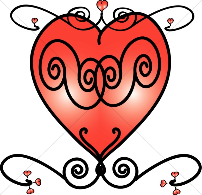 776x750 Red Hearts And Swirls Christian Heart Clipart