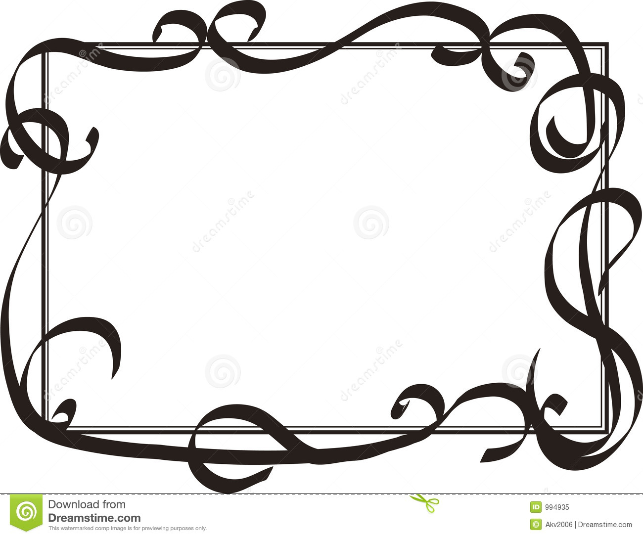 1300x1088 Black Swirl Border Clip Art