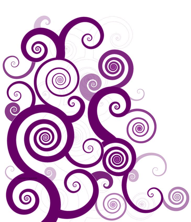 730x850 Purple Wedding Swirls Clipart