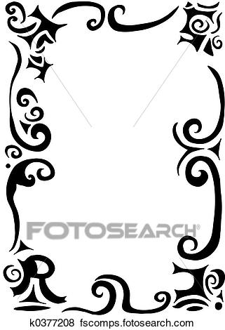 321x470 Stock Illustration Of Swirls And Scrolls Border K0377208