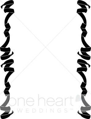 296x388 Swirls Of Ribbon Page Border Ribbon Borders