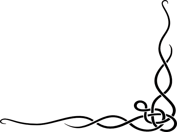 600x448 Black Corner Swirl Clipart