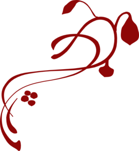 276x299 Burgundy Swirl Clip Art