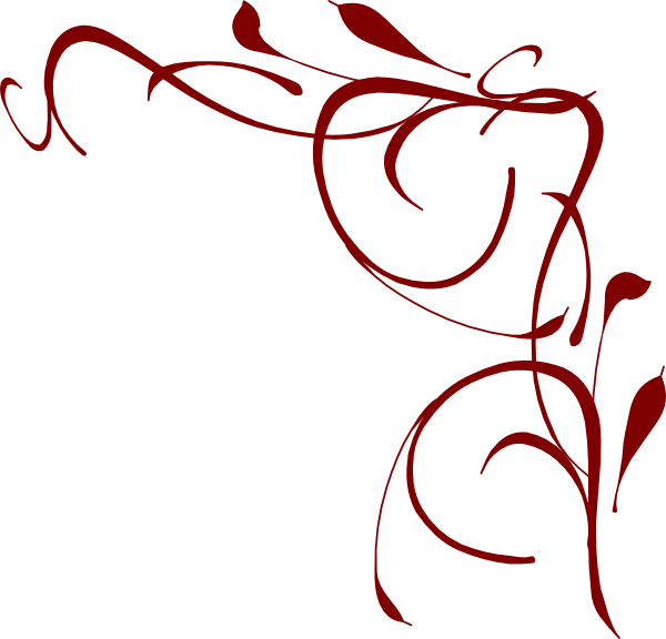 600x576 Corner Swirls Clipart