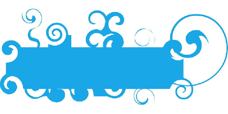 800x400 Decorated, Blue, Design, Banner, Blank, Swirls, Swirl