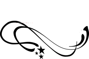 299x198 Black Swirl Star Clip Art