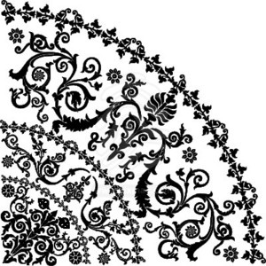 300x300 Free Swirly Floral Vector Clip Art Freevectors